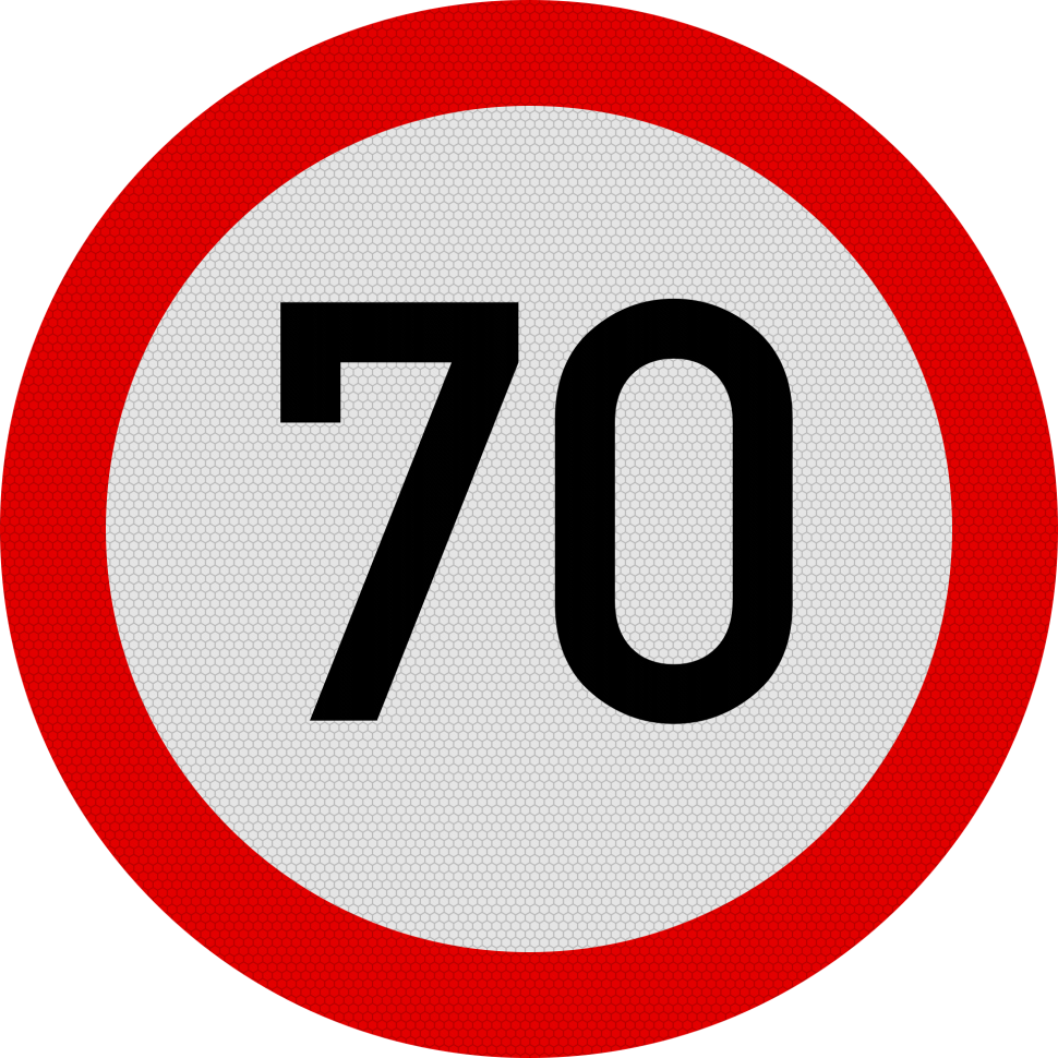 Limitare de viteza 70km, Indicator rutier | Semn de circulatie