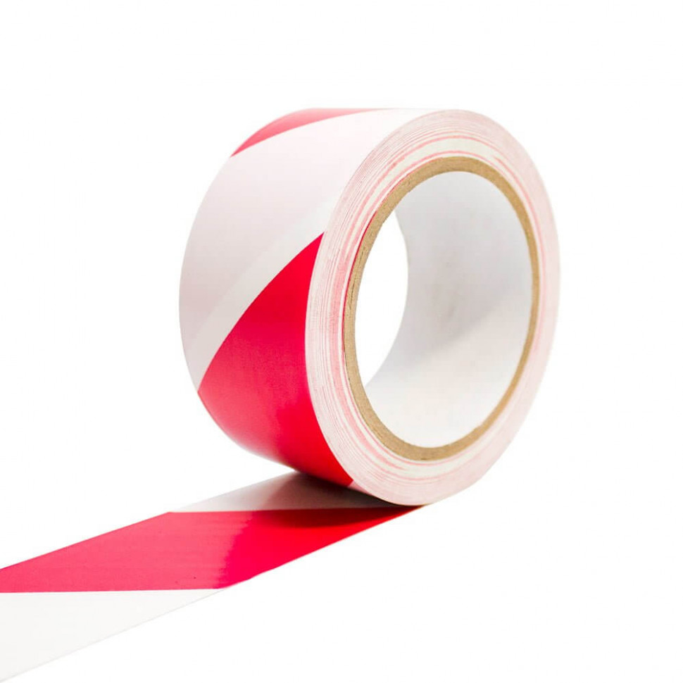 Banda adeziva pentru marcare, 5cm x 30m, alb/rosu