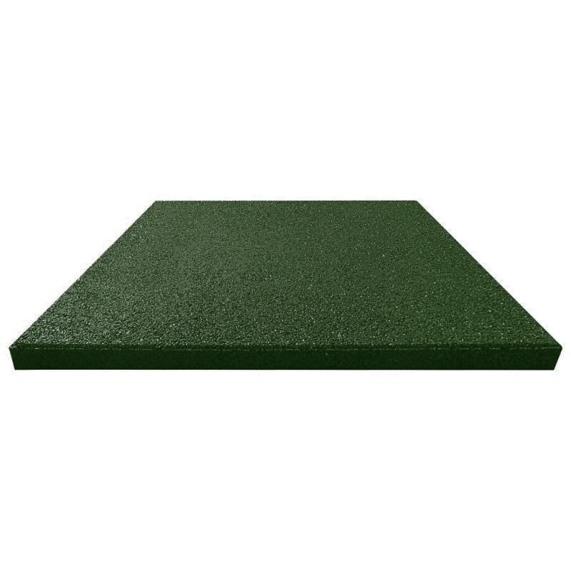 Pavele, Dale de cauciuc, 2cm, 40cm x 40cm, Verde inchis