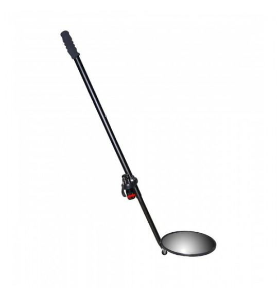 Oglindă de inspecție cu braț telescopic, maner aluminiu, lanterna, diametru oglinda 22cm