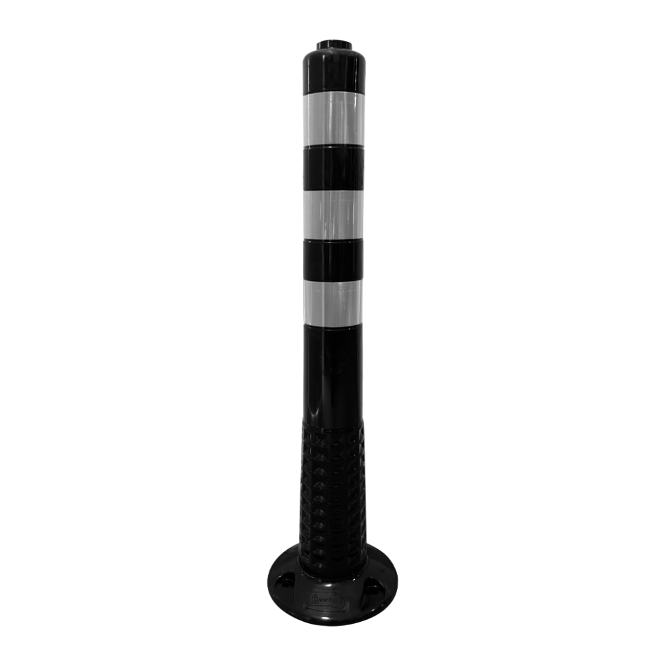 Stalp negru din cauciuc inaltime 75cm, soclu cu filet integrat, TPE