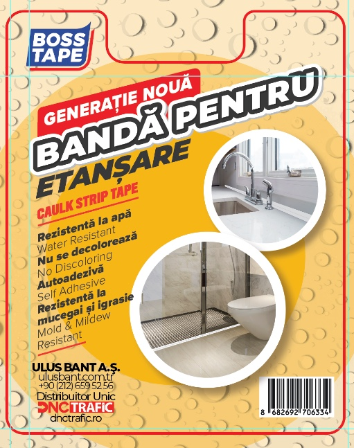Banda adeziva etansare, waterproof, alba, 22mm x 3.35m