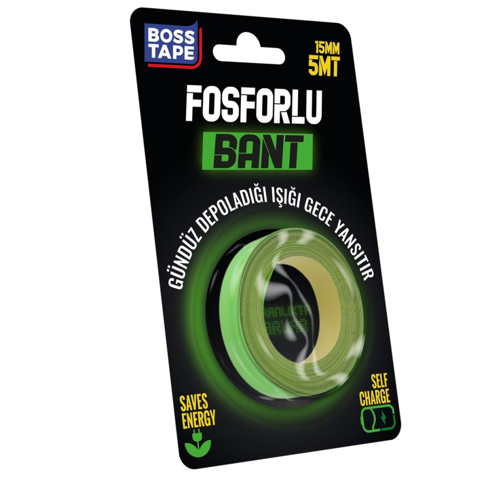 Banda adeziva fosforescenta de mare intensitate, 15mm x 5m