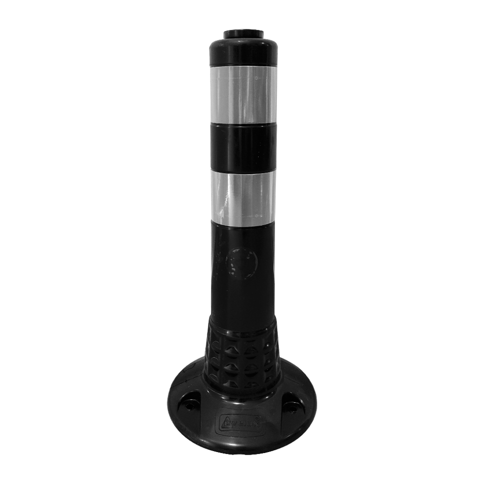 Stalp negru din cauciuc inaltime 45cm, soclu cu filet integrat, TPE