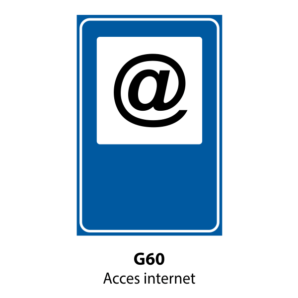 Acces internet, Indicator rutier | Semn de circulatie