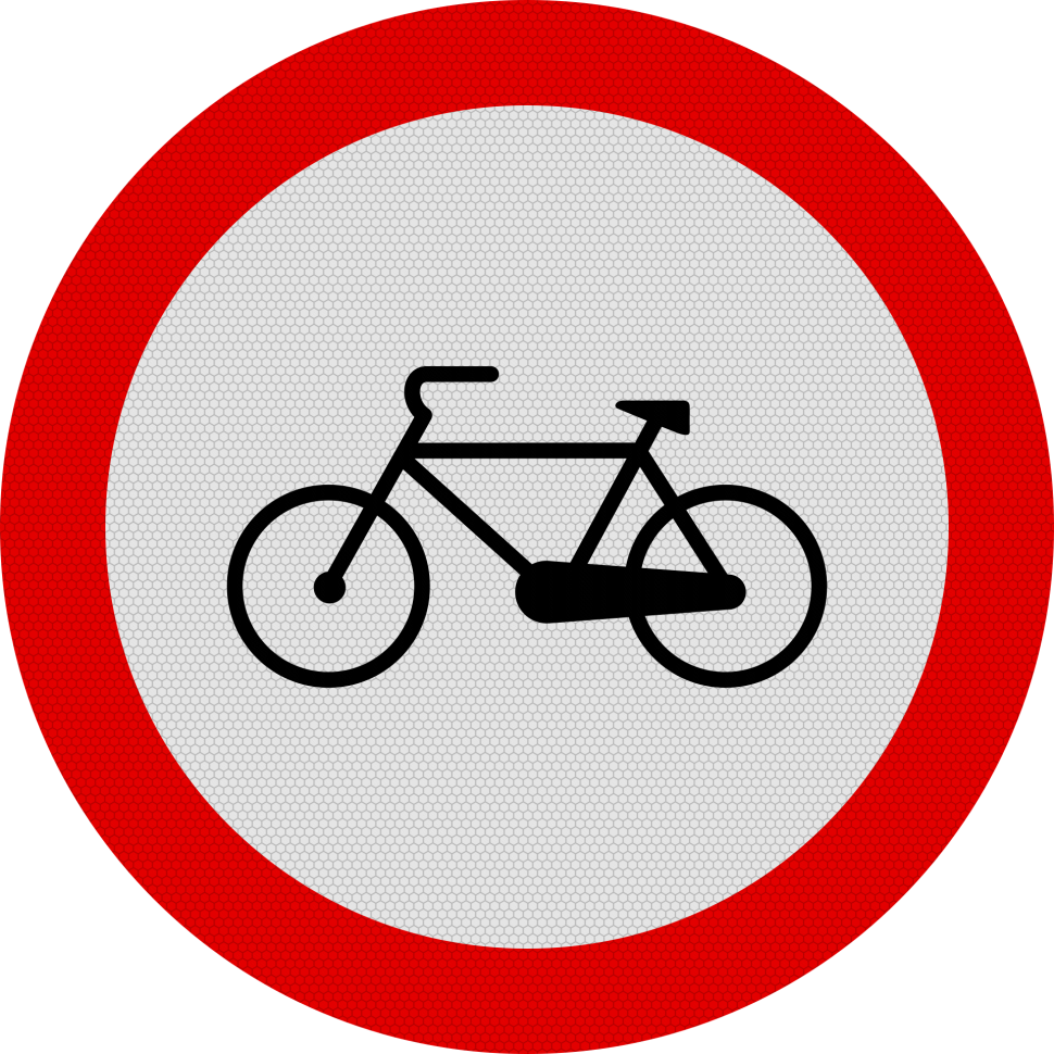 Accesul interzis bicicletelor, Indicator rutier | Semn de circulatie