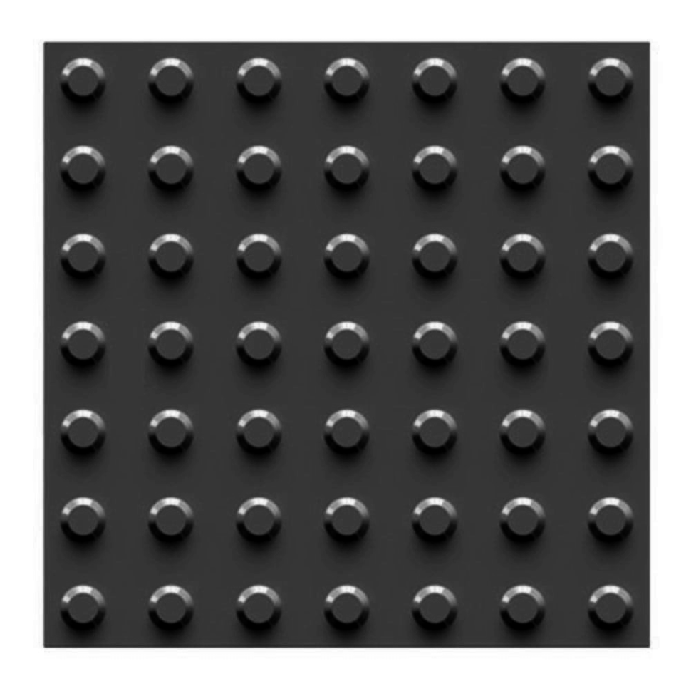 Marcaj Tactil (stop) Pentru Nevazatori, 40x40cm, negru, Premium