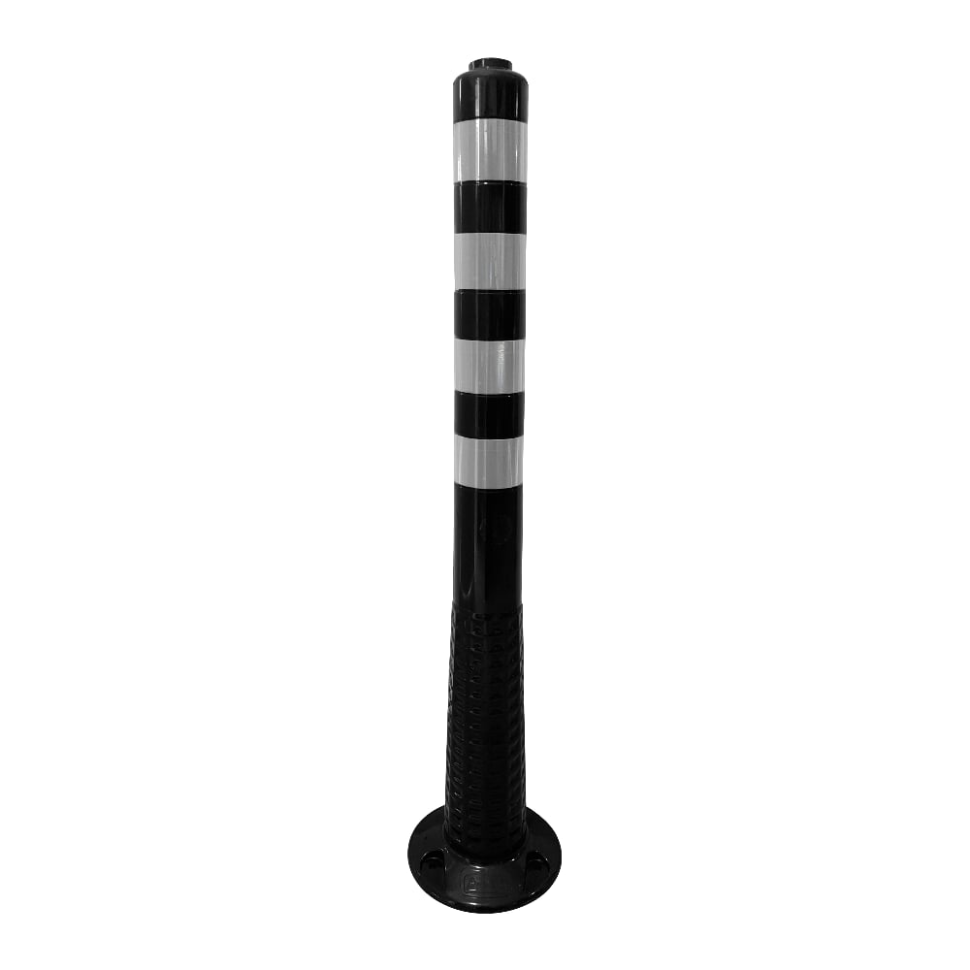 Stalp negru din cauciuc inaltime 100cm, soclu cu filet integrat, TPE