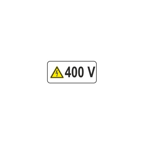 Eticheta autocolanta, semnalizare prize, 20x65mm, 400V