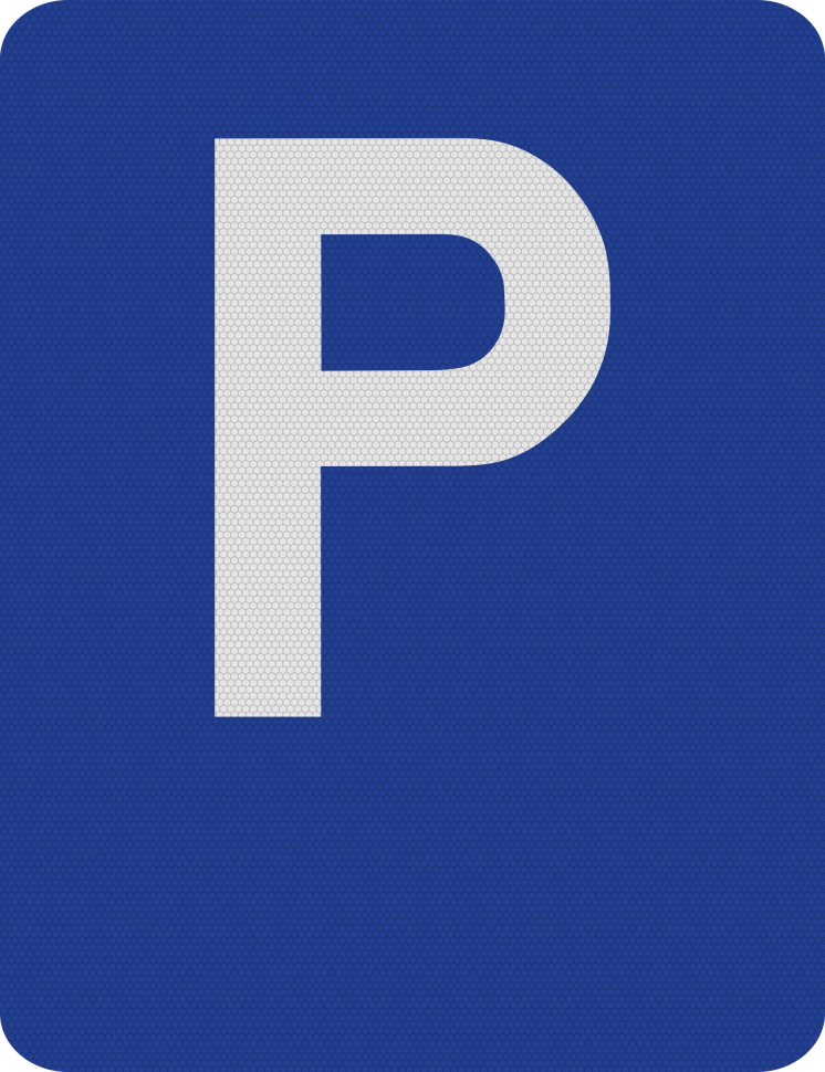 Indicator Rutier Parcare (G34) - Semn de Circulație Metalic 65x50cm