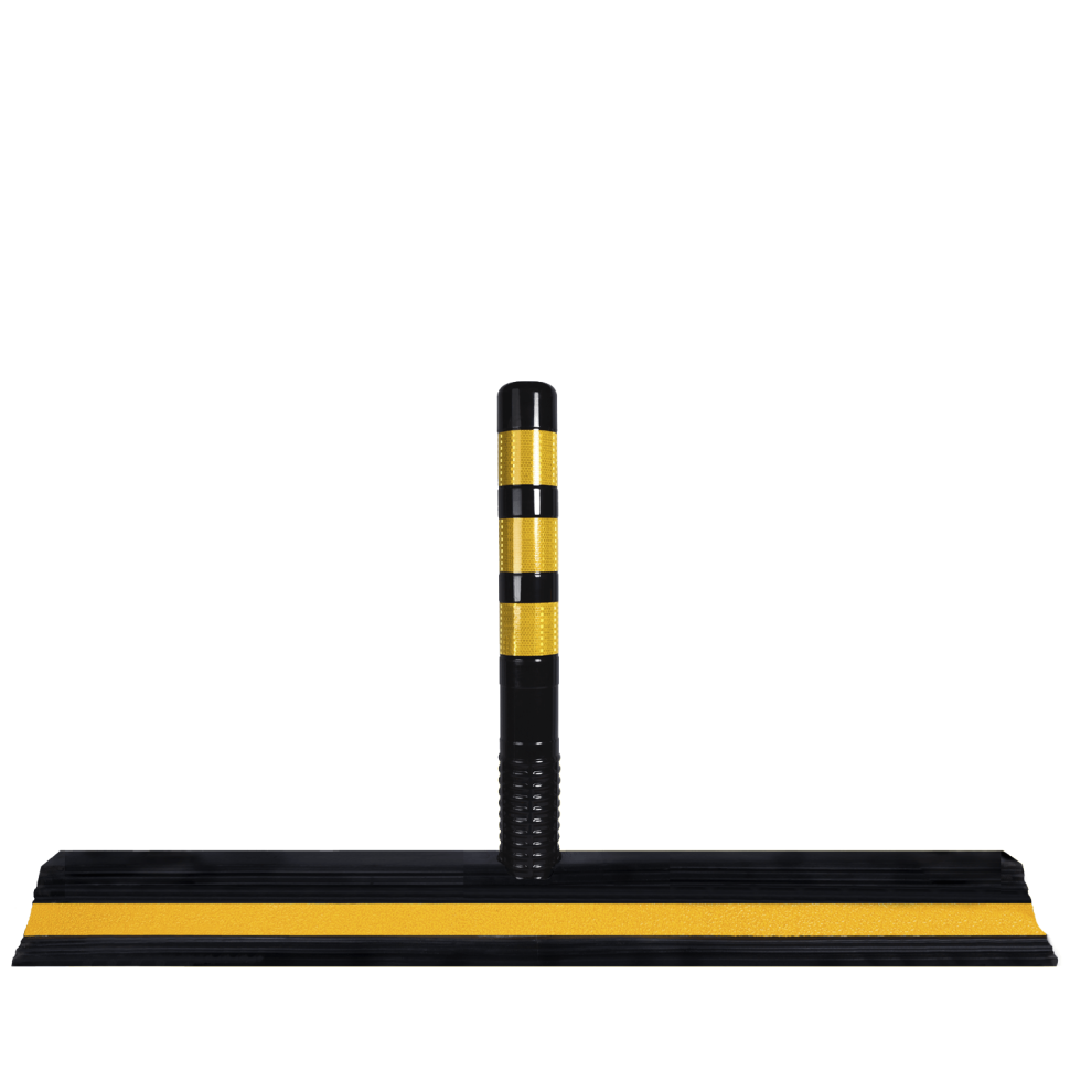 Separator de sens, stalp 75cm negru flexibil reflectorizant