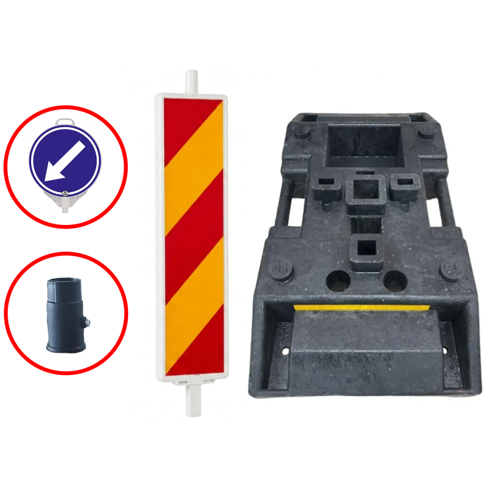 SET Baliza Folie CLASA 1 + baza 15kg + Semn Ocolire Stanga