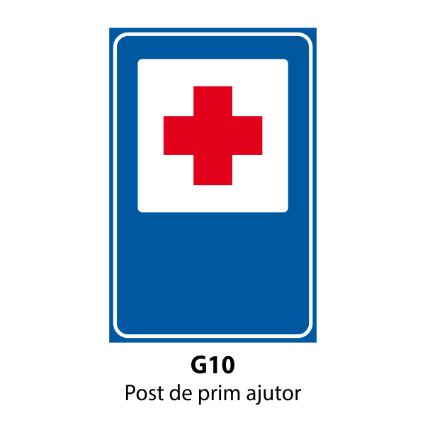 Post de prim ajutor, Indicator rutier | Semn de circulatie