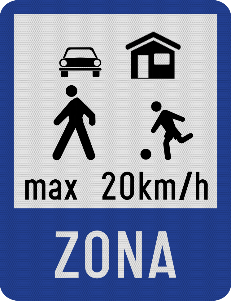 Zona rezidentiala, Indicator rutier | Semn de circulatie