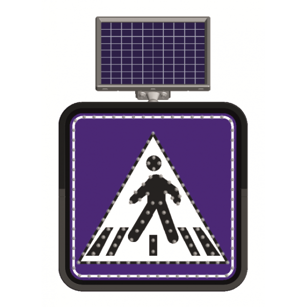 Indicator rutier solar cu leduri pentru semnalizararea trecerilor de pietoni
