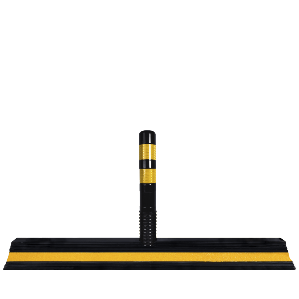 Separator de sens, stalp 45cm negru flexibil reflectorizant