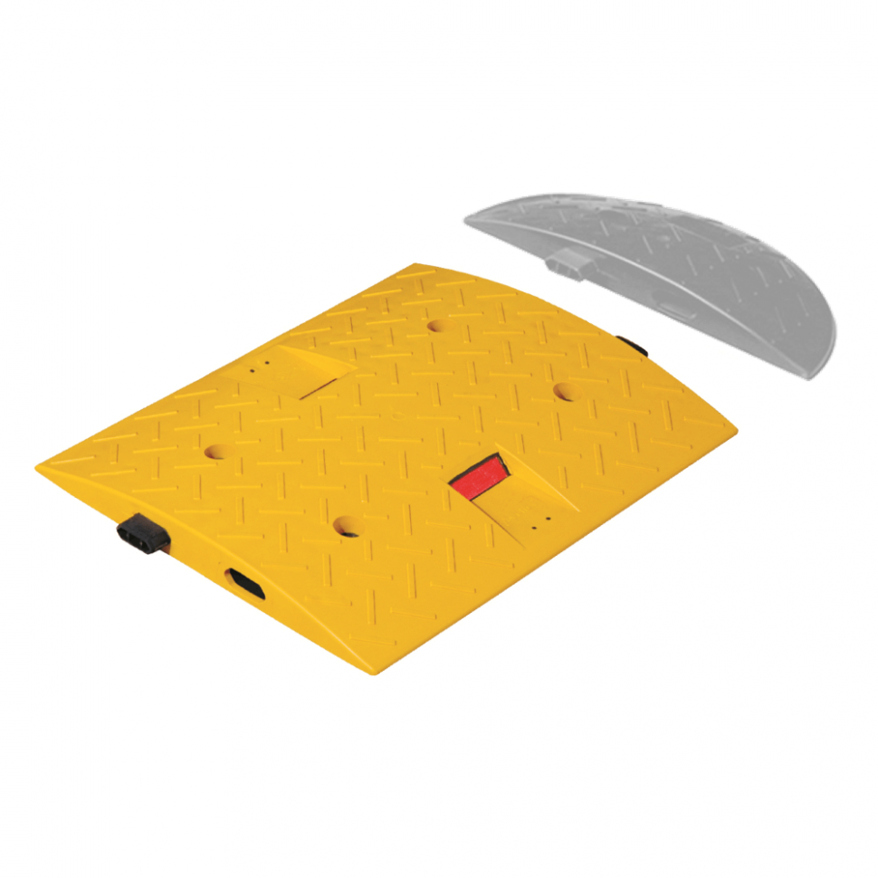 Limitator de viteza, inaltime 4cm, limitare 30km, catadioptrii, culori alternative, cod 12106